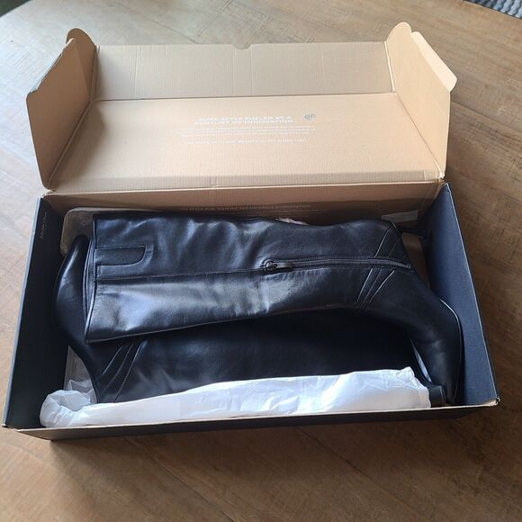 Naturalizer Women's Falencia Boot MSRP $249 Nordstrom Black Leather Tall Boot 6M - Picture 13 of 13